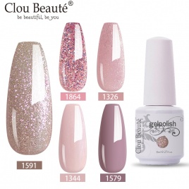 Clou Beaute 8 мл 79 ярких цветов УФ-гель-лак для ногтей Soak Off лак для ногтей гель-лак Gelpolish розовый бежевый гель-лак