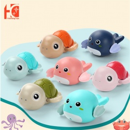 Игрушки для ванной Baby SharkWater Chain Clockwork Cute Cartoon Animal Tortoise Infant Swim Fish Wound-Up Kids Beach Baby Детские игрушки