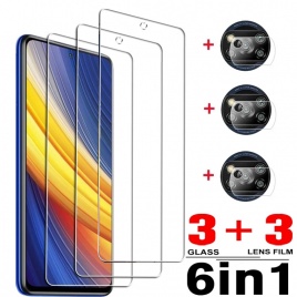 Защитные пленки из закаленного стекла для Mi Poco X3 Pro NFC F3 M3 M4, пленка для объектива Xiaomi Redmi Note 10 9 8 Pro 9s 10s 9T 8T 9A 9C