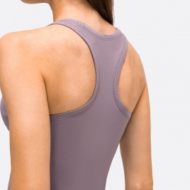 NWT Yoga RIBBED Racerback Texsure Crop Tank Workout Gym Bras Women Racerback Vest Sexy Sports Рубашка без рукавов Спортивные топы