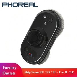 PhoReal FR-S60 Робот для мытья окон с высоким всасыванием Электрический робот для мытья окон Робот с защитой от падения Пульт дистанционного управления Робот-пылесос