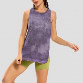 NWT Tie Dye Racerback Свободная майка Спортивная одежда Одежда для тренировок Одежда для занятий йогой Эластичная блузка Спортивная майка Рубашки без рукавов