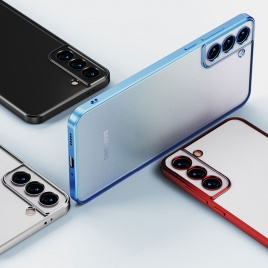 Роскошный силиконовый прозрачный чехол с квадратной рамкой для Samsung Galaxy S21 FE S21 S22 Ultra S21 Plus Coque Clear Back Cover