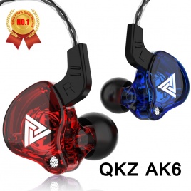 Оригинальные проводные наушники QKZ AK6 с медным драйвером HiFi, спортивные наушники для бега, стереогарнитура с басами, музыкальные наушники fone de ouvido