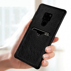Роскошный чехол для Huawei Mate 20, чехол с мягкой рамкой, задняя крышка для Huawei Mate 20 Pro, кожаный ультратонкий держатель для карт, противоударный чехол