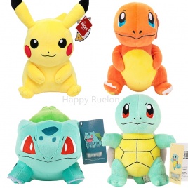 Charmander Squirtle Pokemon Плюшевые Bulbasaur Jigglypuff Lapras Eevee Аниме Пикачу Мягкая плюшевая игрушка Peluche Doll Gift For kids