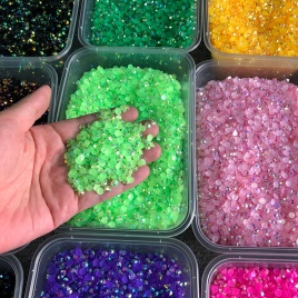 Оптовая продажа желе AB Flatback смолы Стразы конфеты цвет кабины 3D Nail Art DIY Deco Bling Kit поставки украшения