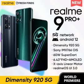 [Мировая премьера] Мобильный телефон realme 9 pro plus 5G Смартфон Dimensity 920 Sony imx766 ois камера 60 Вт SuperDart AMOLED дисплей