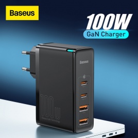 Зарядное устройство Baseus GaN 100 Вт USB Type C PD Быстрое зарядное устройство с быстрой зарядкой 4,0 3,0 USB зарядное устройство для телефона для ноутбука MacBook Смартфон