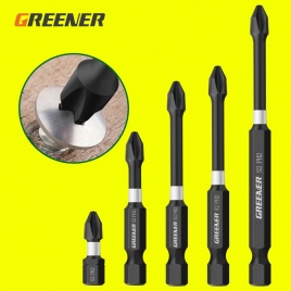 Ударная сильная магнитная головка Greener, крестообразная ручная дрель с высокой твердостью, набор электрических отверток 50, 65, 70, 90, 150 мм