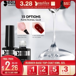 Beautilux Primer Резиновая основа Верхнее покрытие Бархатное матовое верхнее покрытие Nail Art Degisn Clear Blossom Гель для переноса фольги 10 мл