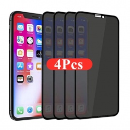 4 шт. 30-градусные защитные пленки для экрана для IPhone 12 11 Pro Max 13 Mini Anti-spy Protective Glass для IPhone XS XR X 8 7 Plus