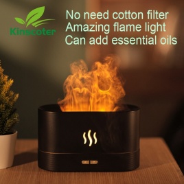 Kinscoter Aroma Diffuser Увлажнитель воздуха Ультразвуковой генератор прохладного тумана Fogger Led Эфирное масло Лампа пламени Difusor