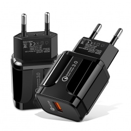 Зарядное устройство для мобильного телефона Quick Charge QC 3,0 4,0 18 Вт Быстрая зарядка Адаптер штепсельной вилки ЕС США Настенное зарядное устройство USB для iPhone Samsung Xiaomi