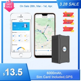 30 дней в режиме ожидания GPS Автомобильный трекер Пульт дистанционного управления Противоугонный автомобиль Грузовик Туристический локатор СИМ-карта в комплекте