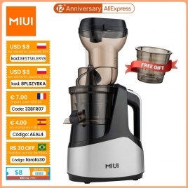 MIUI Slow Juicer 7LV Винтовой экстрактор холодного отжима FilterFree Easy Wash Электрическая соковыжималка для фруктов Машина большого калибра Modle-Prime