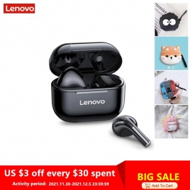 Оригинальные беспроводные наушники Lenovo LP40 TWS Bluetooth наушники сенсорное управление спортивная гарнитура стерео наушники для телефона Android