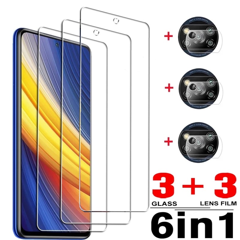 Защитные пленки из закаленного стекла для Mi Poco X3 Pro NFC F3 M3 M4, пленка для объектива Xiaomi Redmi Note 10 9 8 Pro 9s 10s 9T 8T 9A 9C фото 1