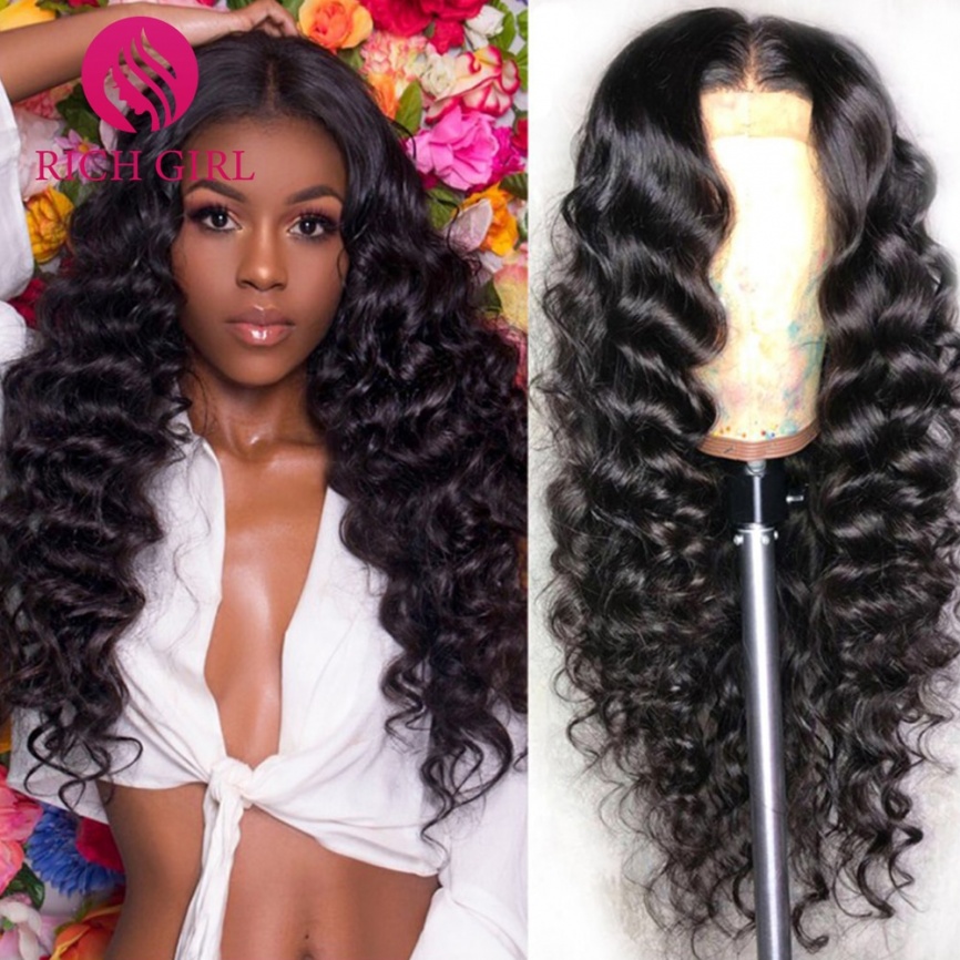 Richgirl Indian Loose Wave 13X6 HD парики из натуральных волос на кружеве для чернокожих женщин 4X4 5X5 6X6 длинные свободные глубокие вьющиеся кружевные парики с закрытием фото 1