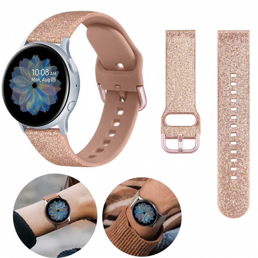 Силиконовый ремешок 20 мм для Samsung Galaxy watch 3 41 мм/42 мм/Active 2/Gear Sport ремешок для часов браслет для Huawei Watch GT2 42 мм ремешок фото 1