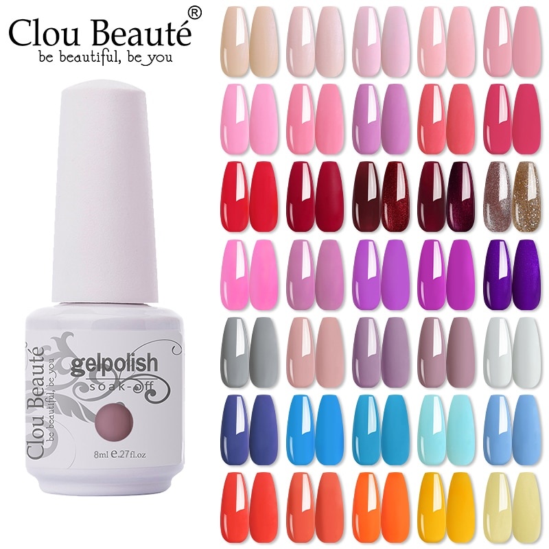 Гель-лак для ногтей Clou Beaute, матовая основа, верхнее покрытие, Vernis, полуперманентный гель-лак, красный, телесный, гель для дизайна ногтей, гибридный геллак, УФ-лак фото 1
