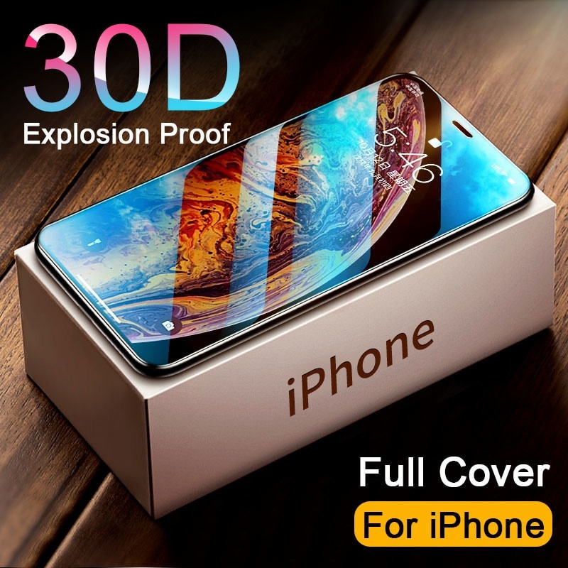 30D полное покрытие закаленное стекло для iphone 11 12 13 PRO MAX защита экрана защитное стекло на iphone 11 12 X XR XS MAX стекло фото 1