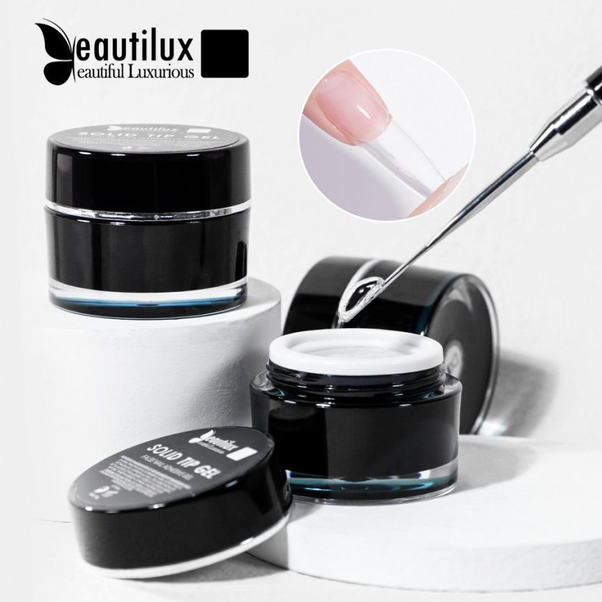 Гель с твердым наконечником Beautilux, накладные накладные ногти, замачиваемое желе, желейная основа, гель, клей для американской позы, капсульные насадки, клей фото 1