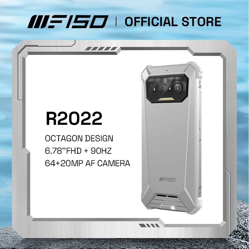 IIF150 R2022 6,78-дюймовый дисплей FHD 90 Гц 8 ГБ + 128 ГБ с NFC IP68 / IP69K Водонепроницаемый прочный телефон 64MP + 20MP Смартфон ночного видения фото 1