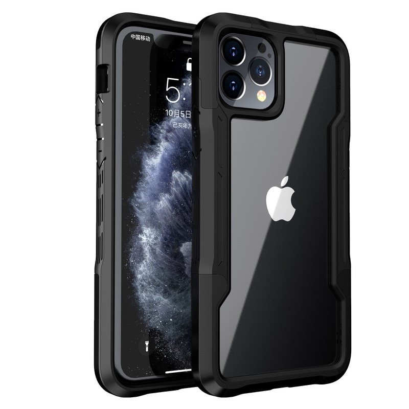 Противоударный чехол для телефона iPhone 12 11 13 Pro Max X XR Прозрачный чехол для iPhone 7 8 Plus 11 12 13 Жесткий ПК Мягкий ТПУ Полное покрытие фото 1