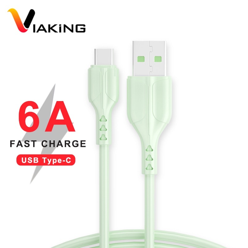 6A USB-кабель типа C для Samsung S20 S21 Xiaomi Mi 10 11 Huawei Mate 30 40 Быстрая зарядка USB-кабель типа C Зарядные кабели 1 м 2 м фото 1