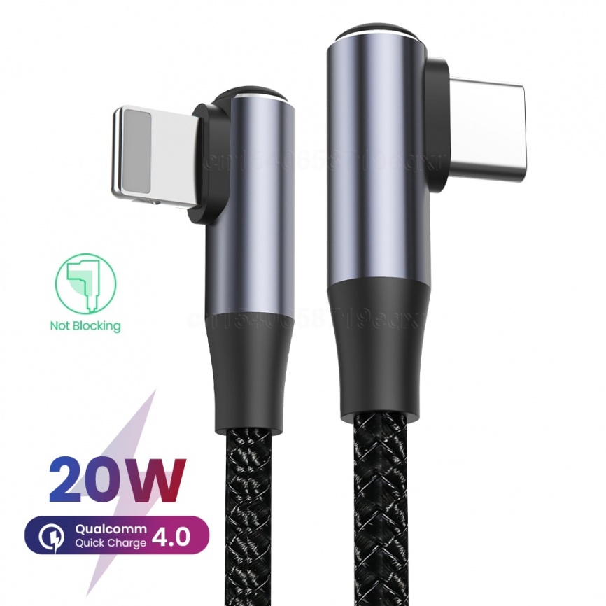 20 Вт PD USB-кабель для iPhone 13 12 Mini 12 11 Pro Max New SE XR XS 3A Fast USB Type C к 8-контактному кабелю для передачи данных для iPhone Зарядный кабель фото 1