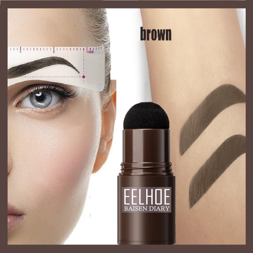 2022 Professional Brow One Step Shaping Kit Stamp Set Makeup Stick Hairline Contour Водонепроницаемый оттенок Трафарет для бровей Шаблон фото 1