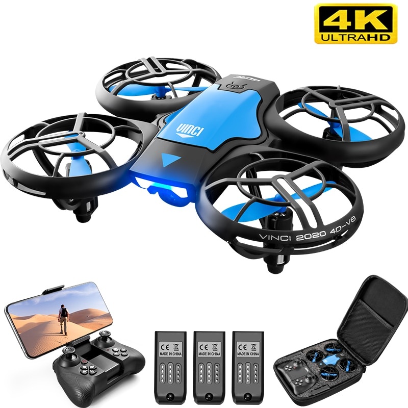 4DRC V8 новый мини-дрон 4k профессии HD широкоугольная камера 1080P Wi-Fi fpv дрон камера высота держать дроны камера вертолет игрушки фото 1