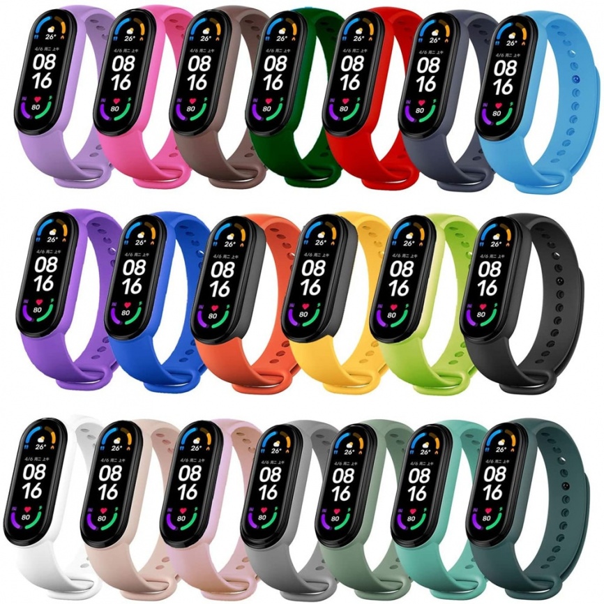 Ремешок для Xiaomi Mi Band 6 5 4 3 Спортивные часы-браслет Силиконовый ремешок на запястье Для браслета Xiaomi Mi Band 3 4 5 Miband 4 3 5 Ремешок фото 1