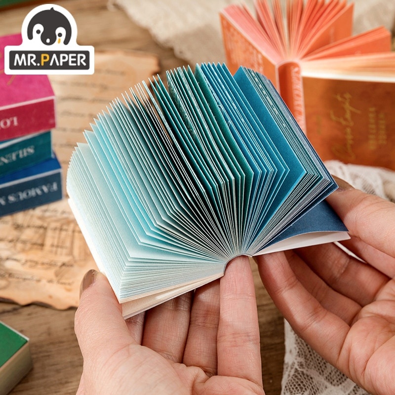 Mr Paper 8 Design 100 листов/книга, легкая бумага со словами, серия, английский материал, книга, мини, сделай сам, декоративный материал, бумага фото 1