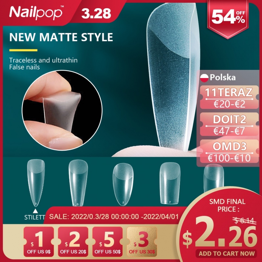 Nailpop Накладные ногти Нажмите на ногти Гроб Искусственные ногти с дизайном Полное покрытие Советы Аксессуары для ногтей Инструмент 120/240 шт. фото 1