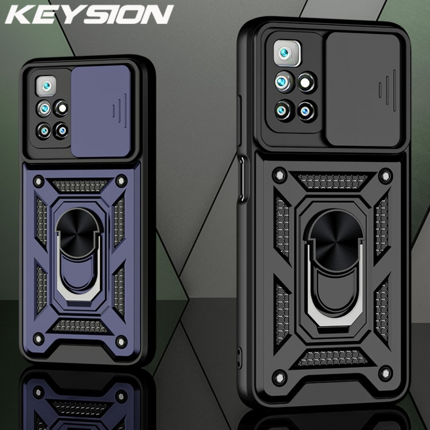 KEYSION Противоударный чехол для Redmi 10 10 Prime Note 11 10 Pro 10T 10S Защитный чехол для камеры телефона для POCO M3 M4 Pro 5G F3 X3 фото 1
