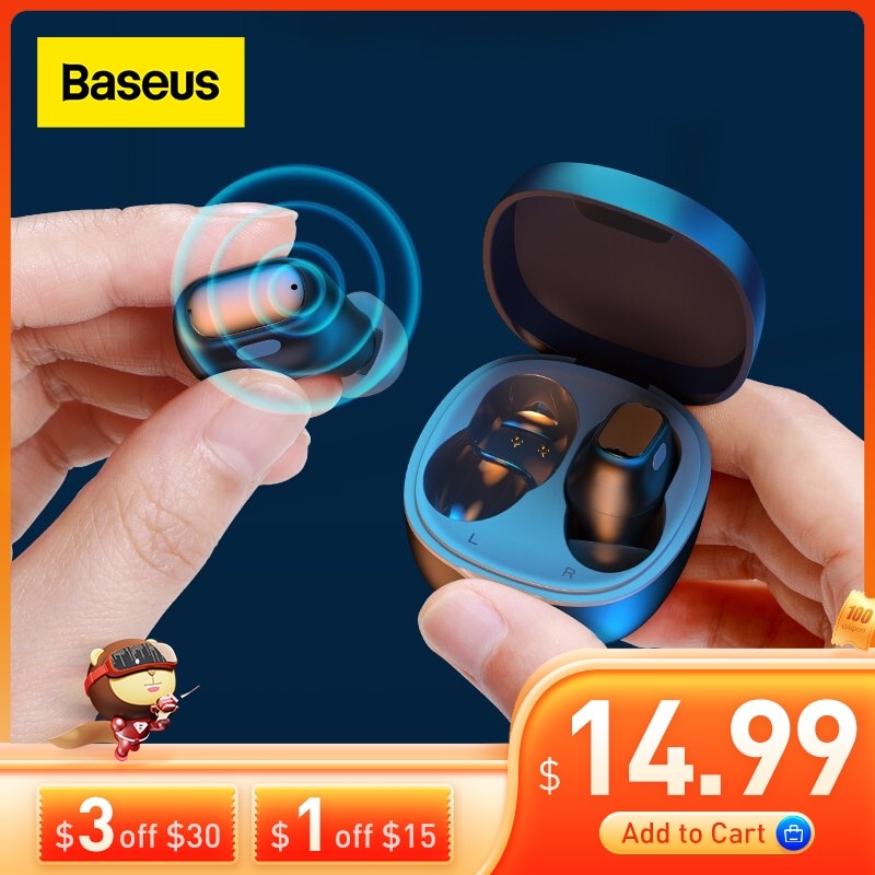 Baseus WM01 TWS Bluetooth-наушники Беспроводные стереонаушники 5.0 Bluetooth-наушники Сенсорное управление Игровая гарнитура с шумоподавлением фото 1