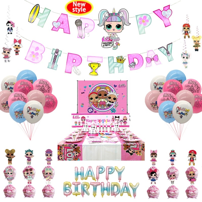 Новый Л.О.Л. СЮРПРИЗ! Вечеринка Supplie Lol Omg Theme Birthday Party Decoration Kid Girl Party Supplies Party Ball Посуда фото 1