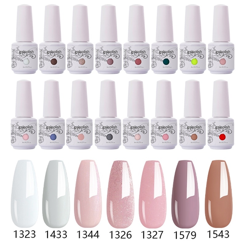 Clou Beaute Nude Colors Белый Розовый Гель-лак для ногтей Маникюр Полупостоянный гель для ногтей Soak Off УФ-лак для дизайна ногтей фото 1