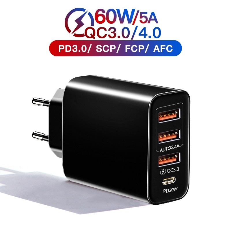 20W PD USB Type C Зарядное устройство Быстрые настенные зарядные устройства Зарядное устройство для мобильного телефона для iPhone Samsung Xiaomi Quick Charge 3.0 usb c адаптер питания фото 1